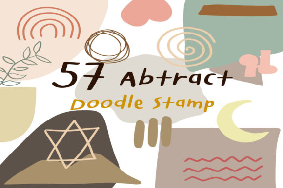 Download 57 Abstract Doodle Procreate Stamps - Abstract Collection