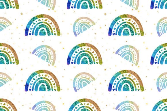 Download Boho Glitter Rainbow Pattern - Boho glitter Collection