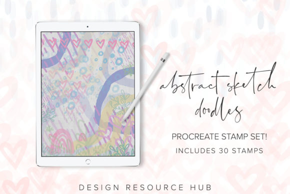 Download Abstract Sketch Doodles Procreate Stamps - Abstract Collection