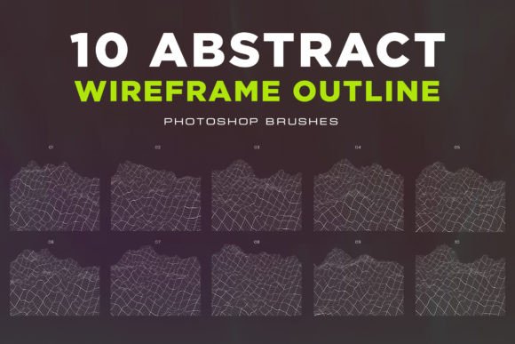 Download 10 Abstract Wireframe Photoshop Brushes - Abstract Collection