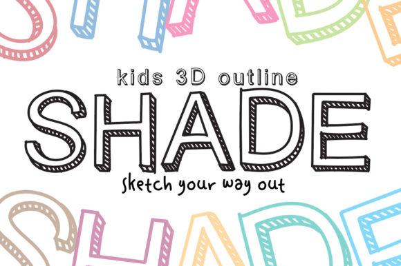 Download Kids 3D Outline Shade - Premium Resources
