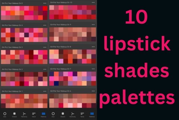 Download Lipstick Shades Procreate Palettes - Shade Collection
